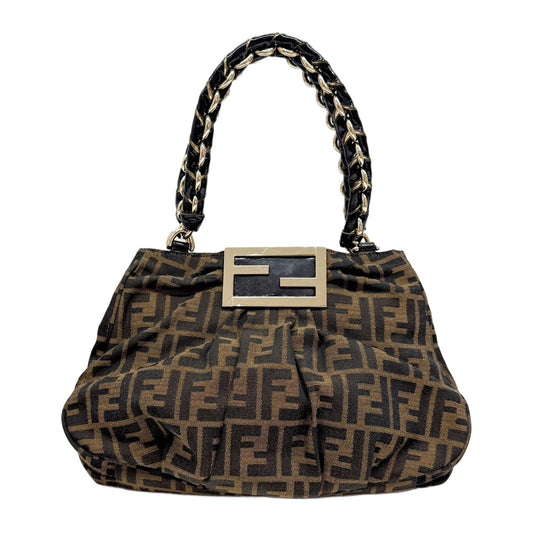 Mia Brown Zucca Canvas Shoulder Bag