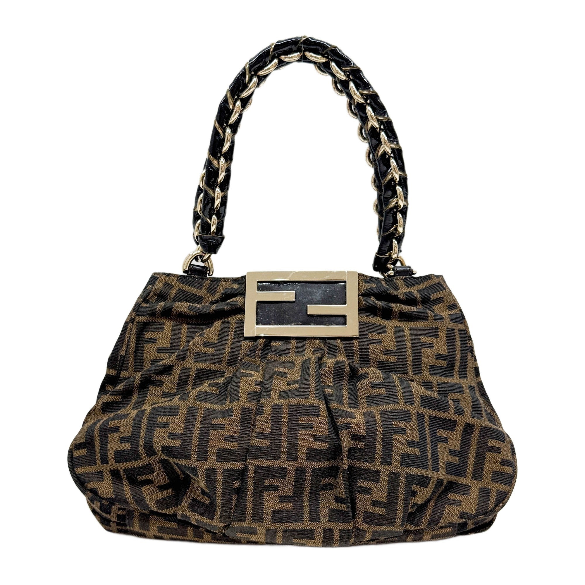 Mia Brown Zucca Canvas Shoulder Bag