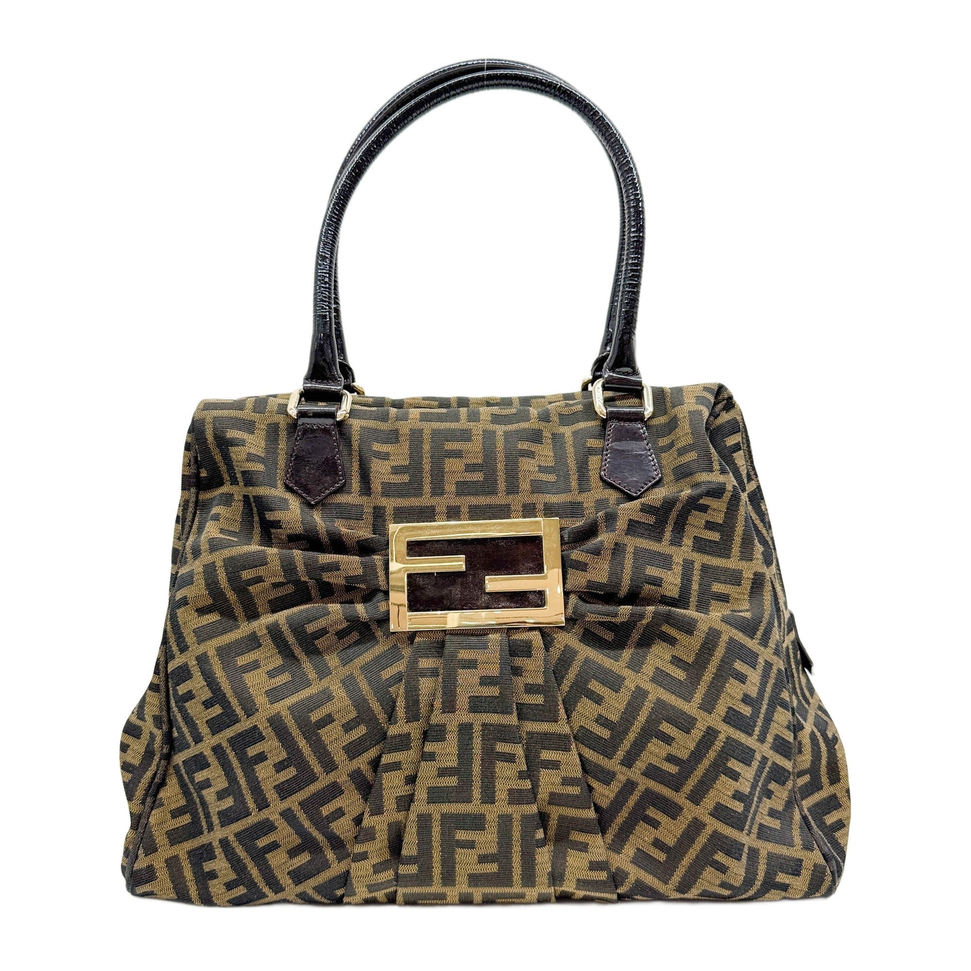 Mia Brown Zucca Canvas Shoulder Bag