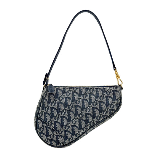 Saddle Pouch Blue Trotter Canvas Shoulder Bag