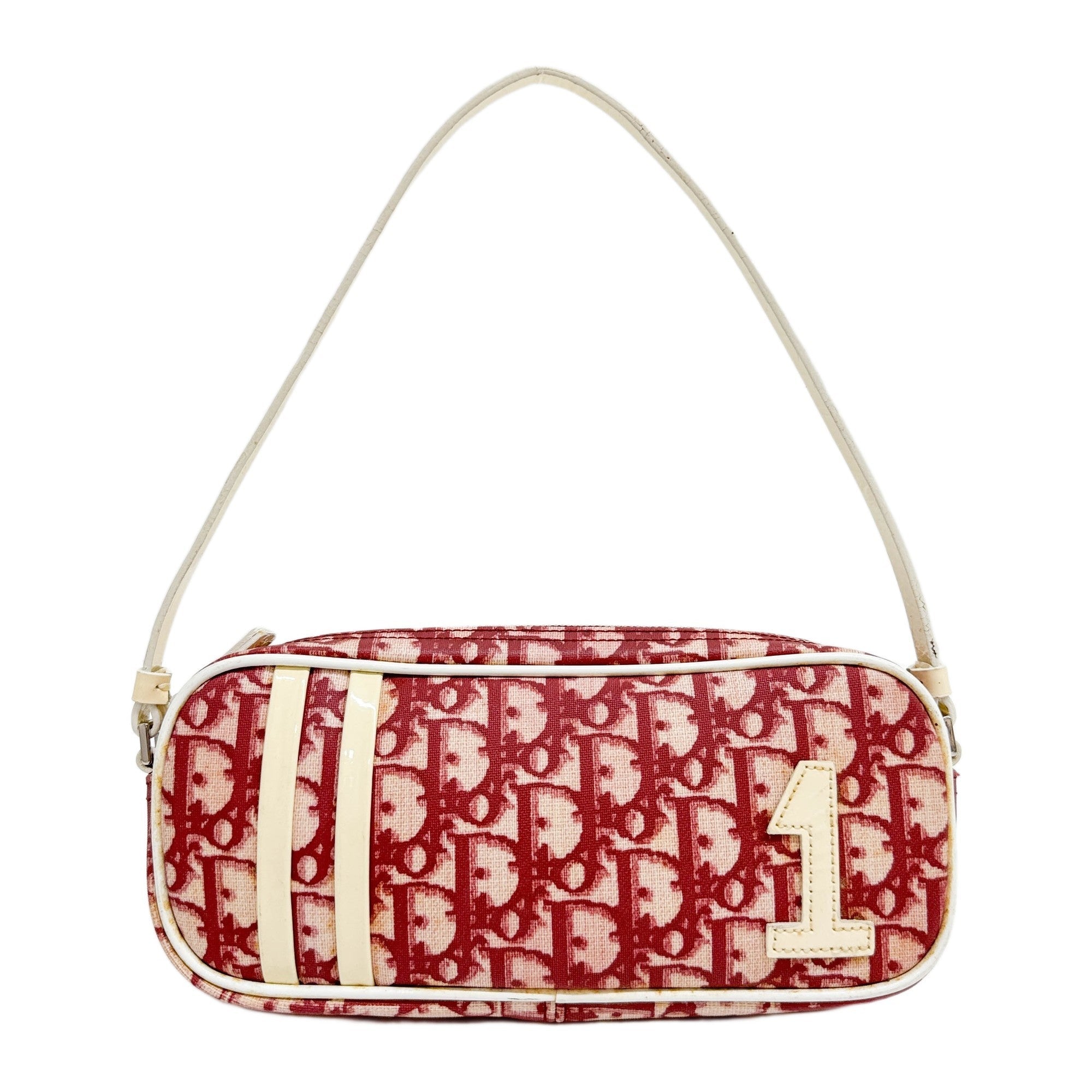 Number Trotter Red Canvas Shoulder Bag