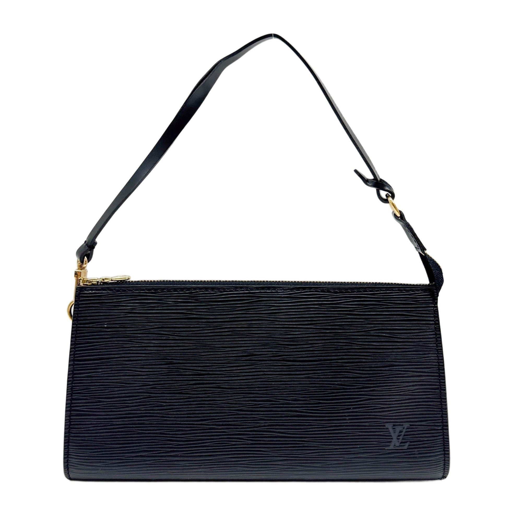 Accessoire Pochette Noir Black Epi Leather Shoulder Bag
