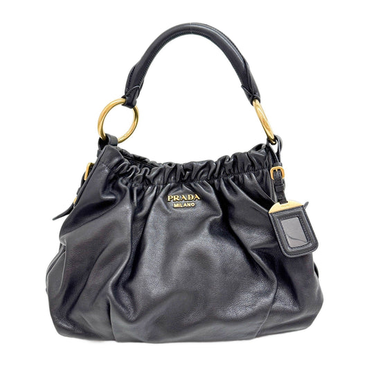 Black Leather Shoulder Bag