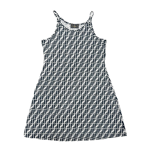 Zucca Black & White Cotton Camisole Dress