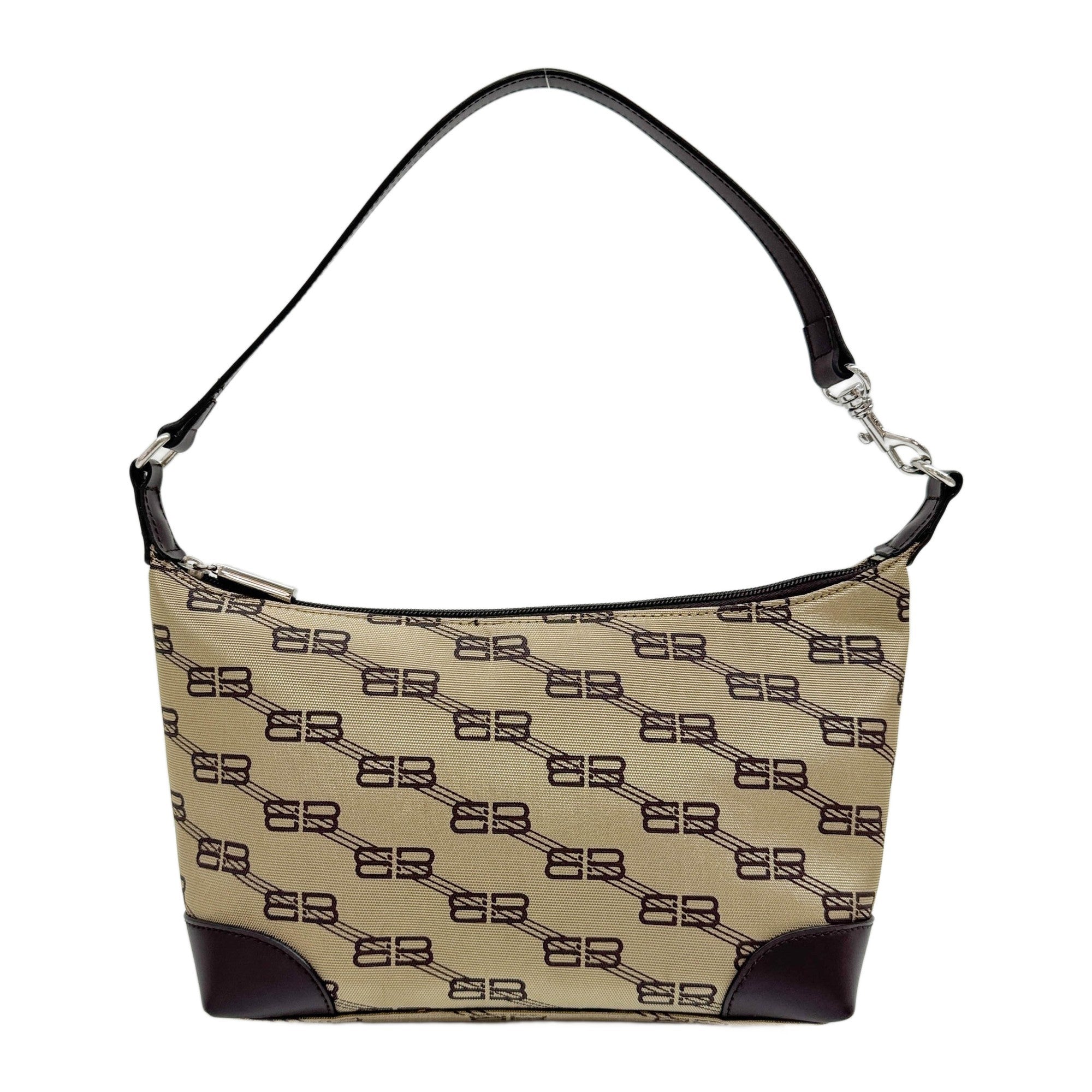 Brown BB Canvas Shoulder Bag