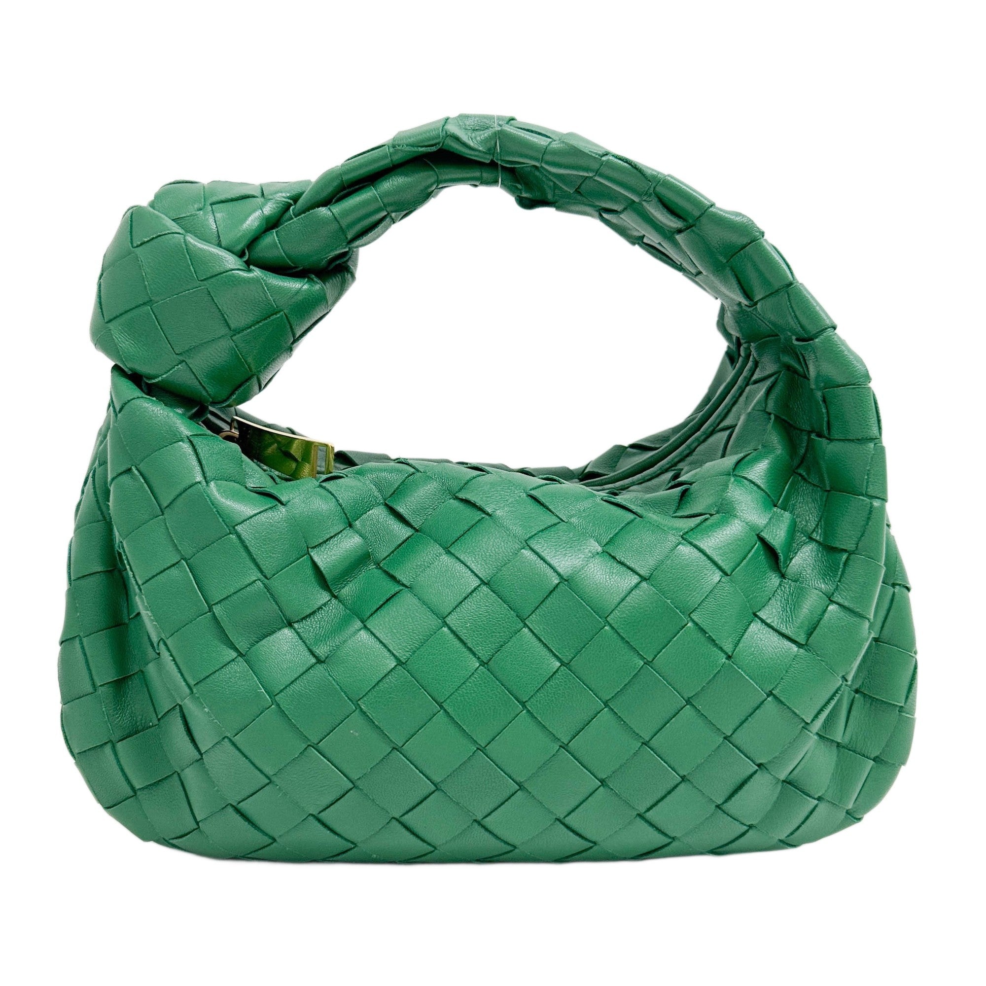 Mini Jodie Dark Green Leather Handle Bag