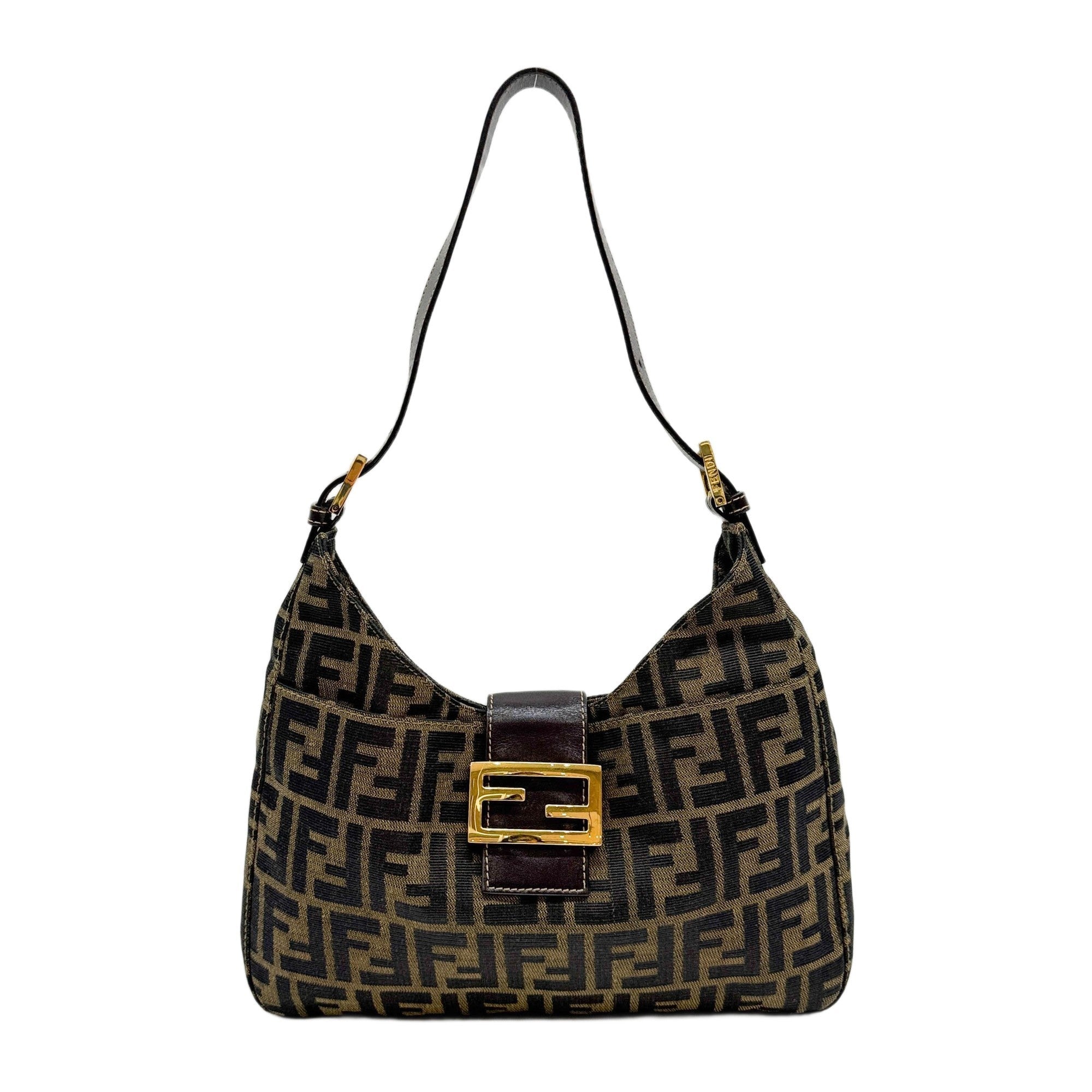 Brown Zucca Canvas Shoulder Bag