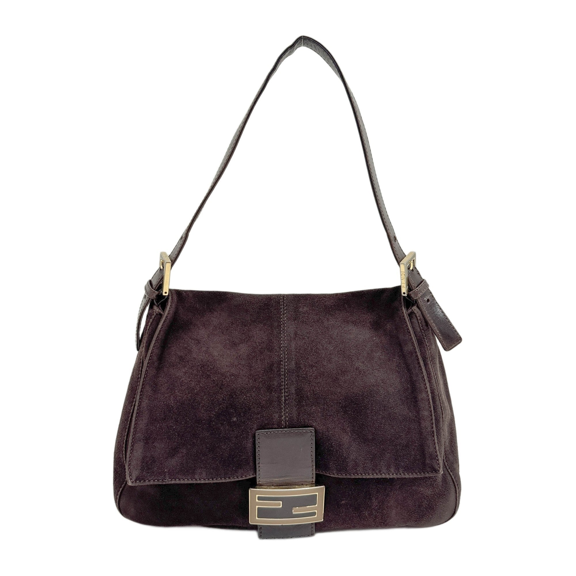 Mamma Baguette Brown Suede Shoulder Bag