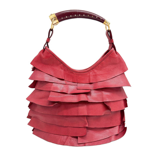 Saint Tropez Mombasa Red Leather Shoulder Bag