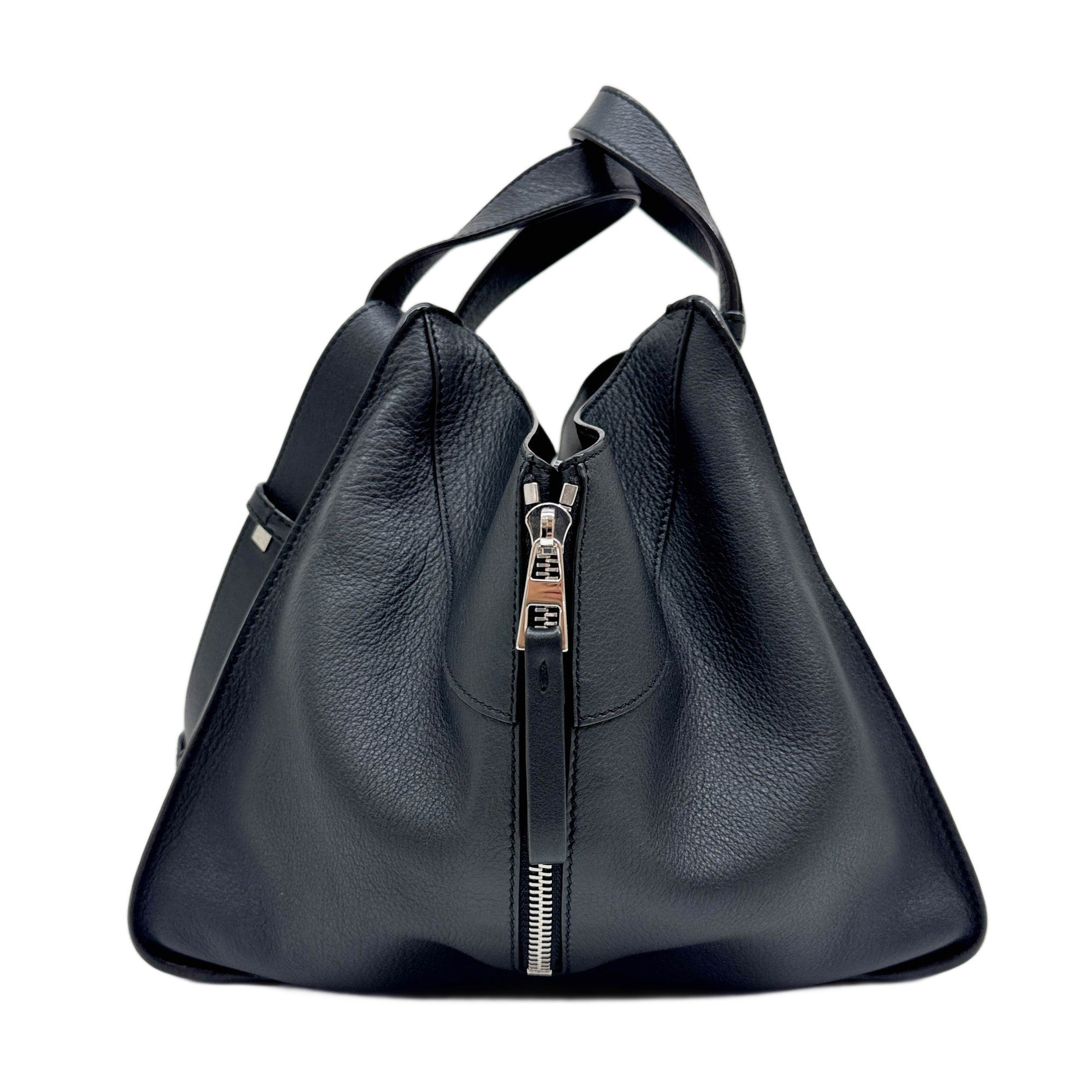 Hammock Black Leather Shoulder Bag
