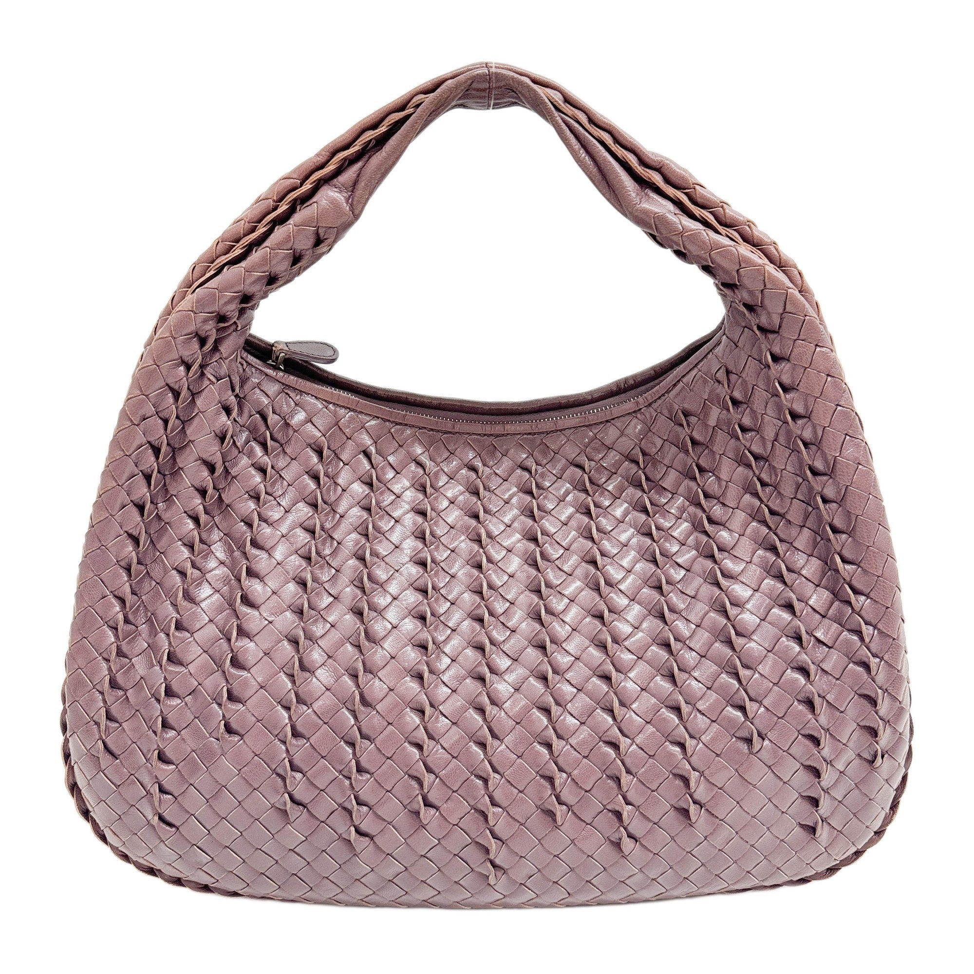 Veneta Tornabuoni Intrecciato Mauve PurpleLeather Shoulder Bag