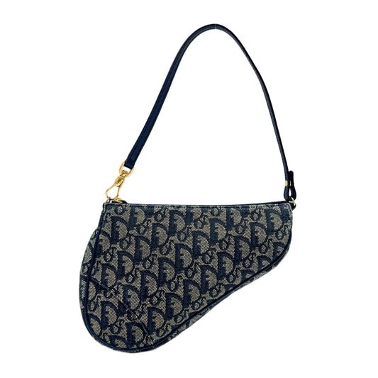 Saddle Pouch Blue Trotter Canvas Shoulder Bag