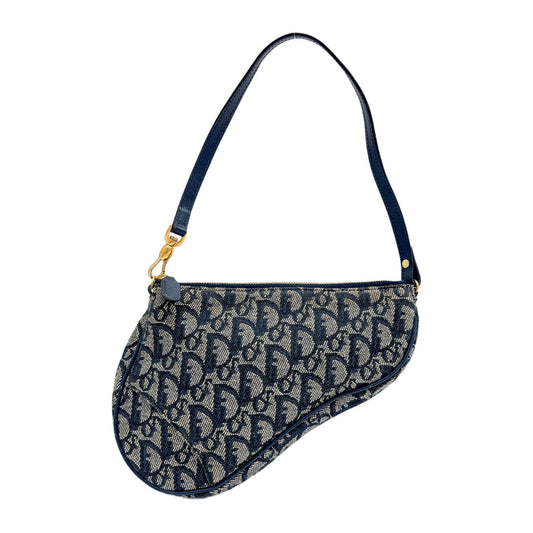 Mini Saddle Trotter Blue Denim Handle Bag