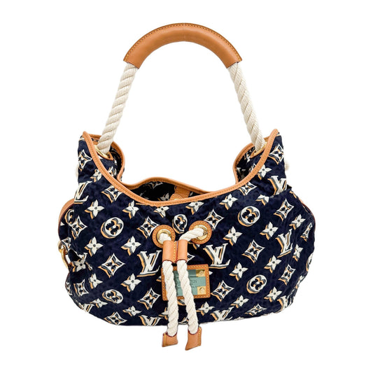 Navy Blue Nylon Rope Shoulder Bag