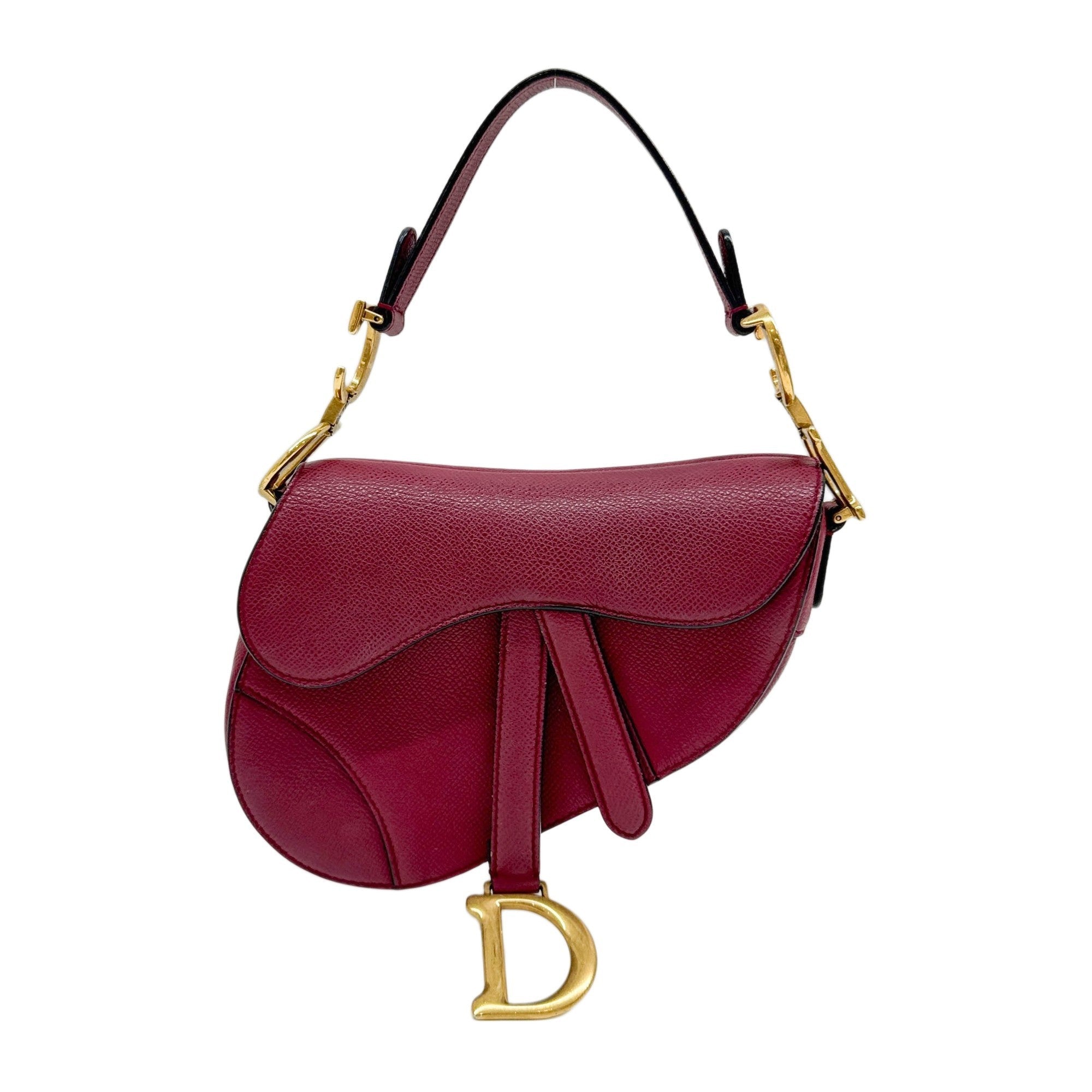 Mini Saddle Pale Red Leather Hand Bag