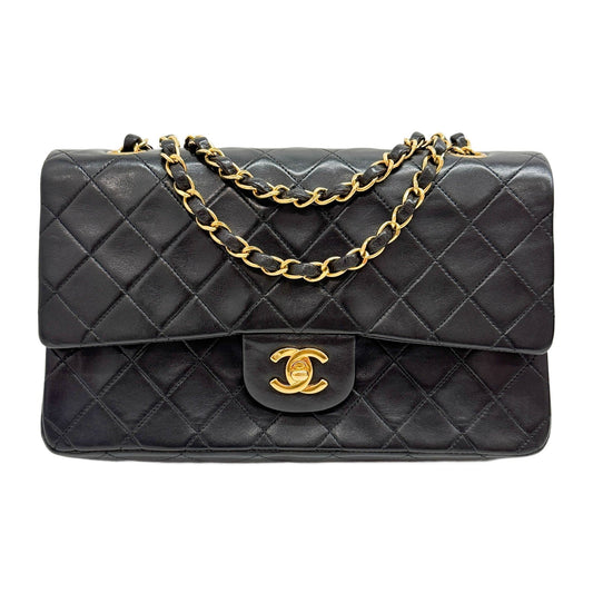 Classic Double Flap 1996-1997 Matelasse Black Leather Shoulder Bag