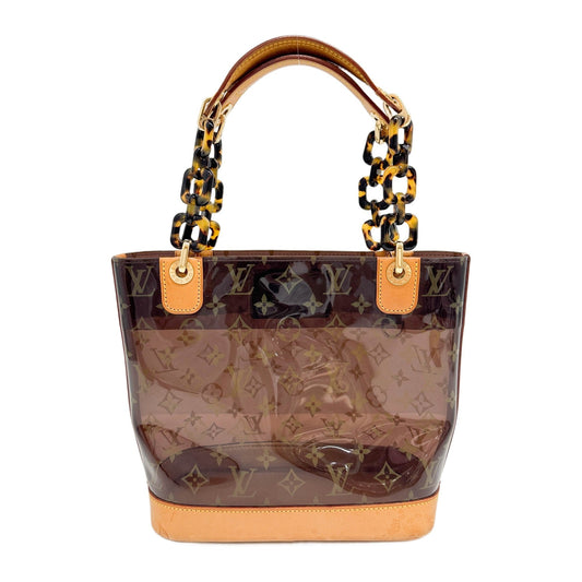 Cabas Ambre Brown Monogram Vinyl Shoulder Bag