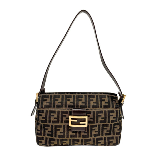 Brown Zucca Canvas Shoulder Bag