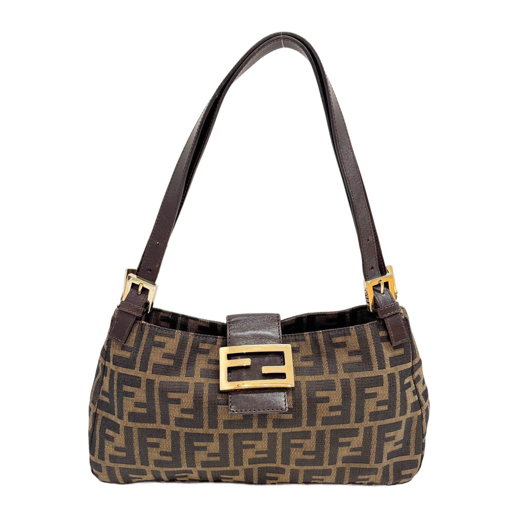 Brown Zucca Canvas Shoulder Bag