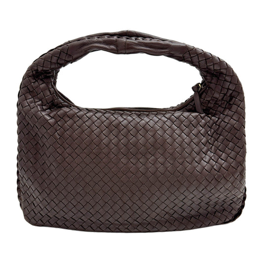 Intrecciato Brown Leather Shoulder Bag