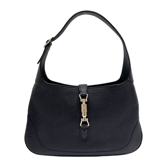 Jackie Black Leather Shoulder Bag