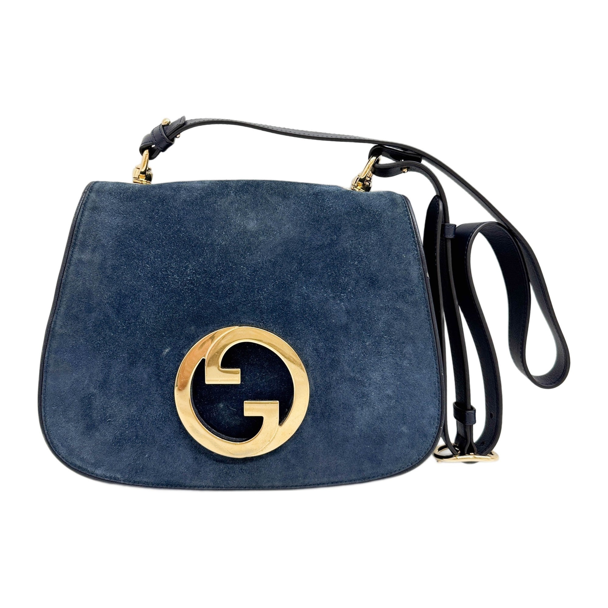 Blondie Blue Suede Crossbody Bag