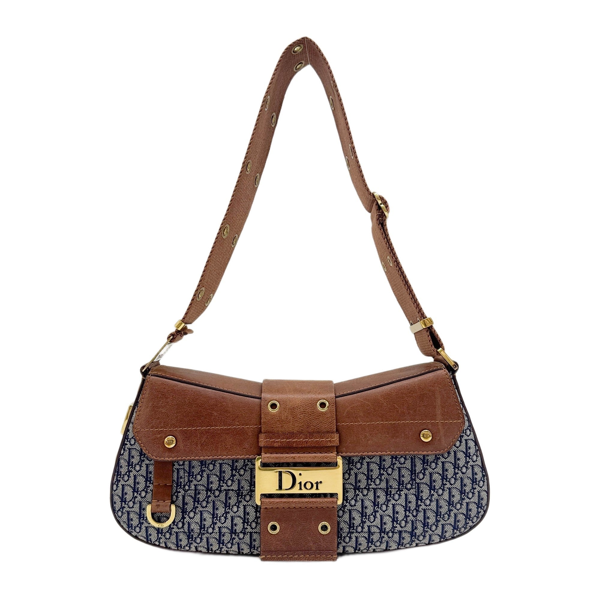 Street Chic Columbus Blue Trotter Canvas Shoulder Bag