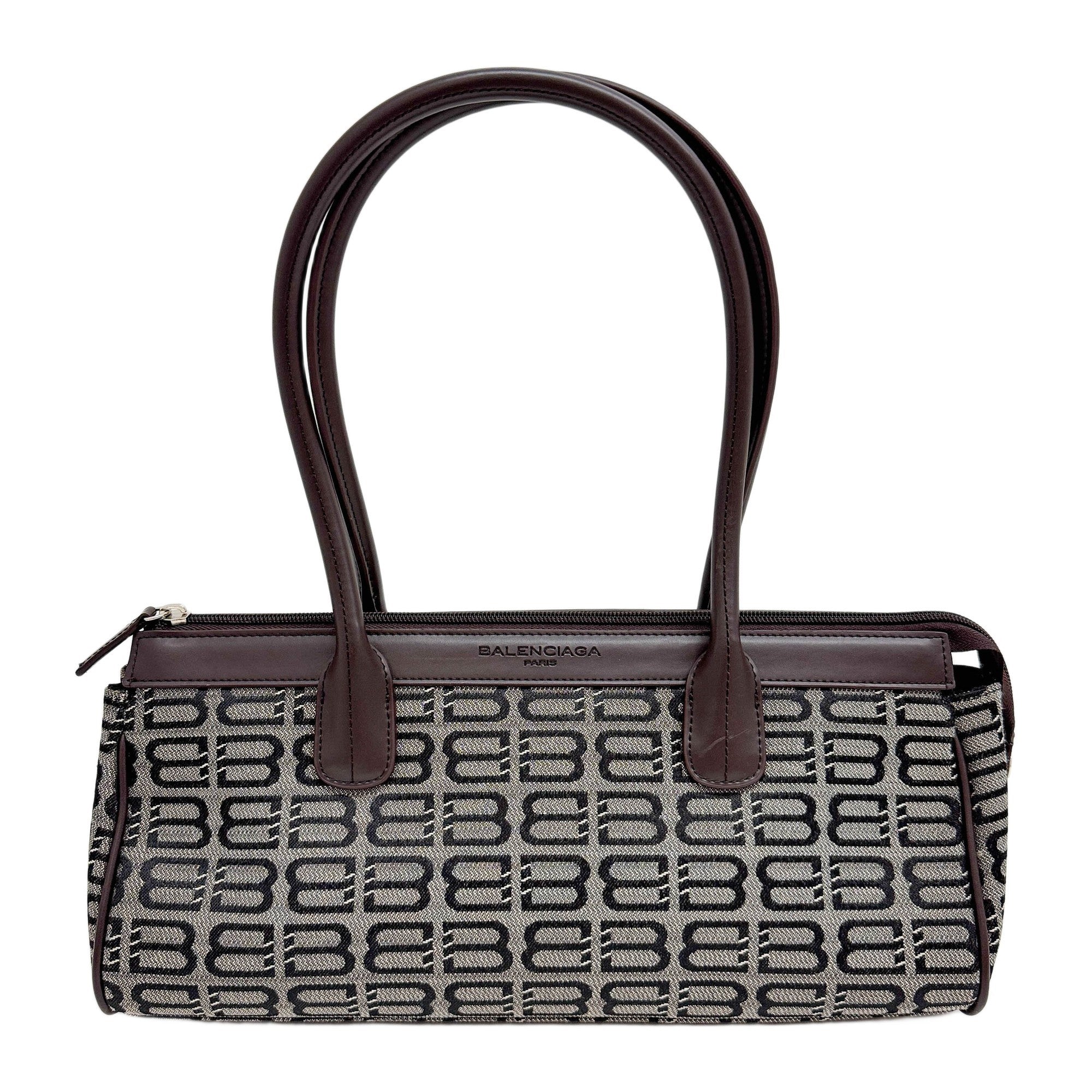 Gray BB Canvas Shoulder Bag