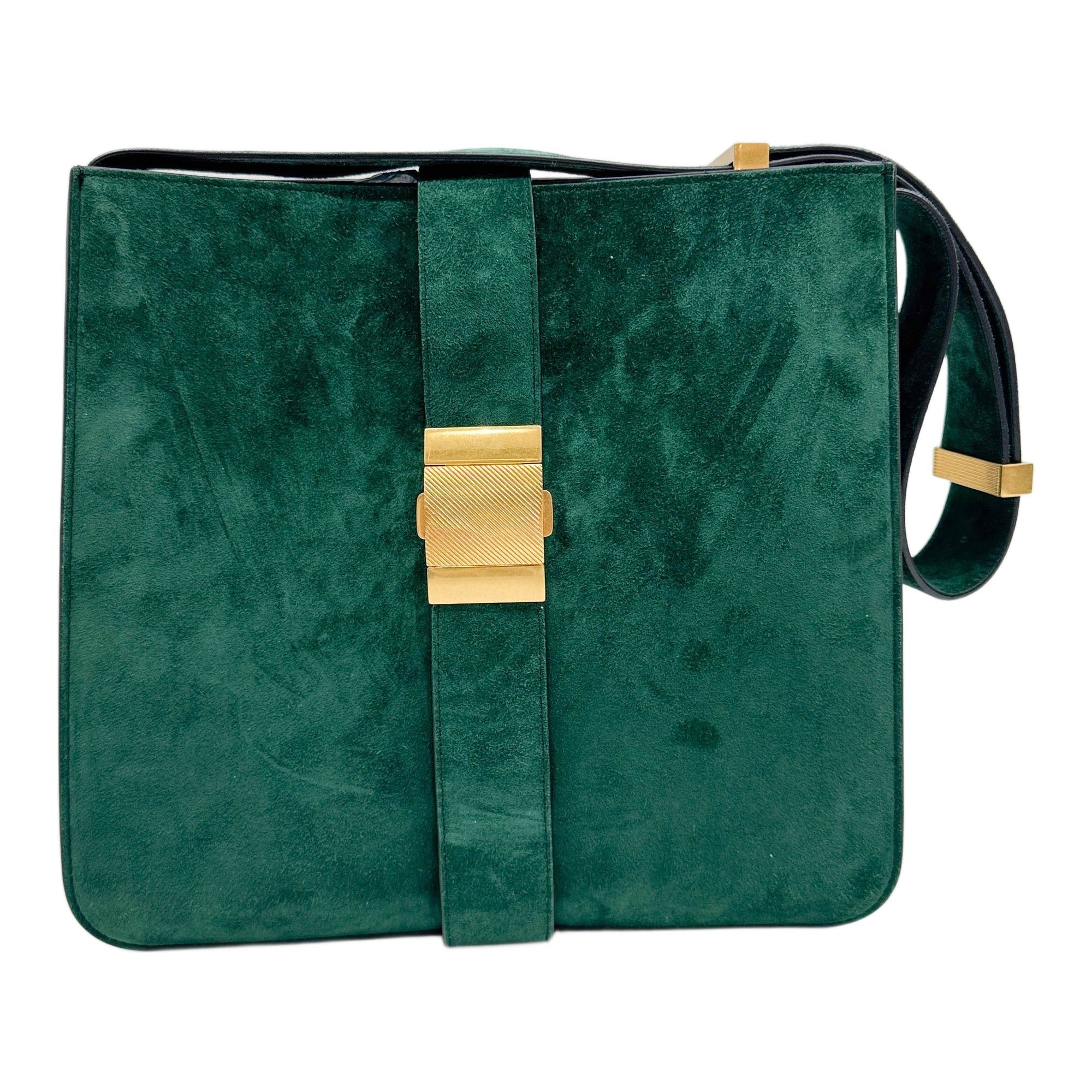 Marie Green Suede Shoulder Bag