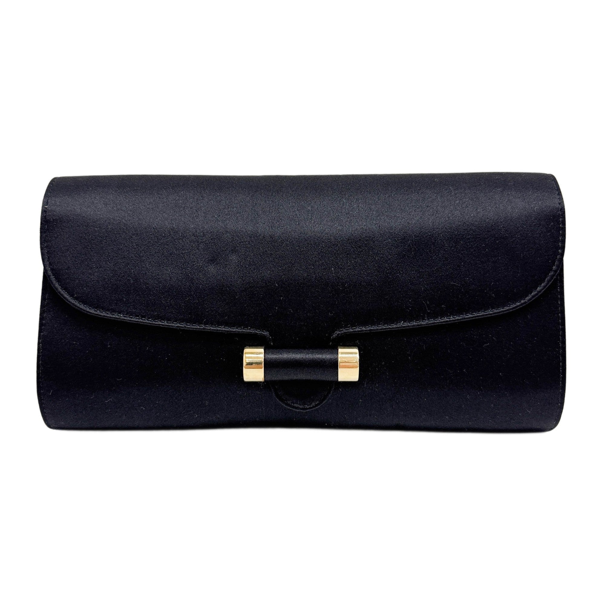 Black Satin Clutch Bag