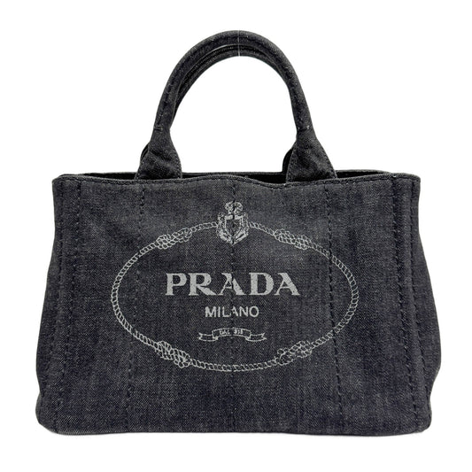 Mini Canapa Charcoal Grey Denim Tote Bag