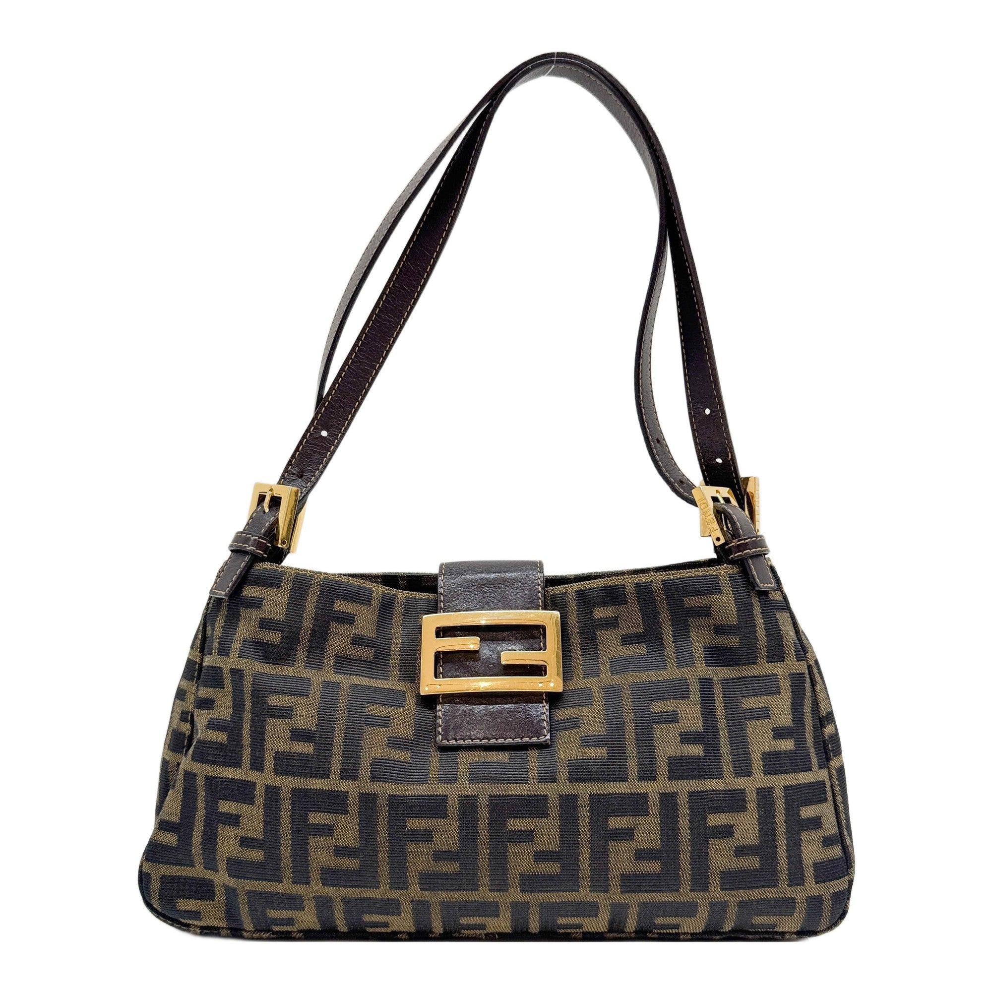 Brown Zucca Canvas Shoulder Bag