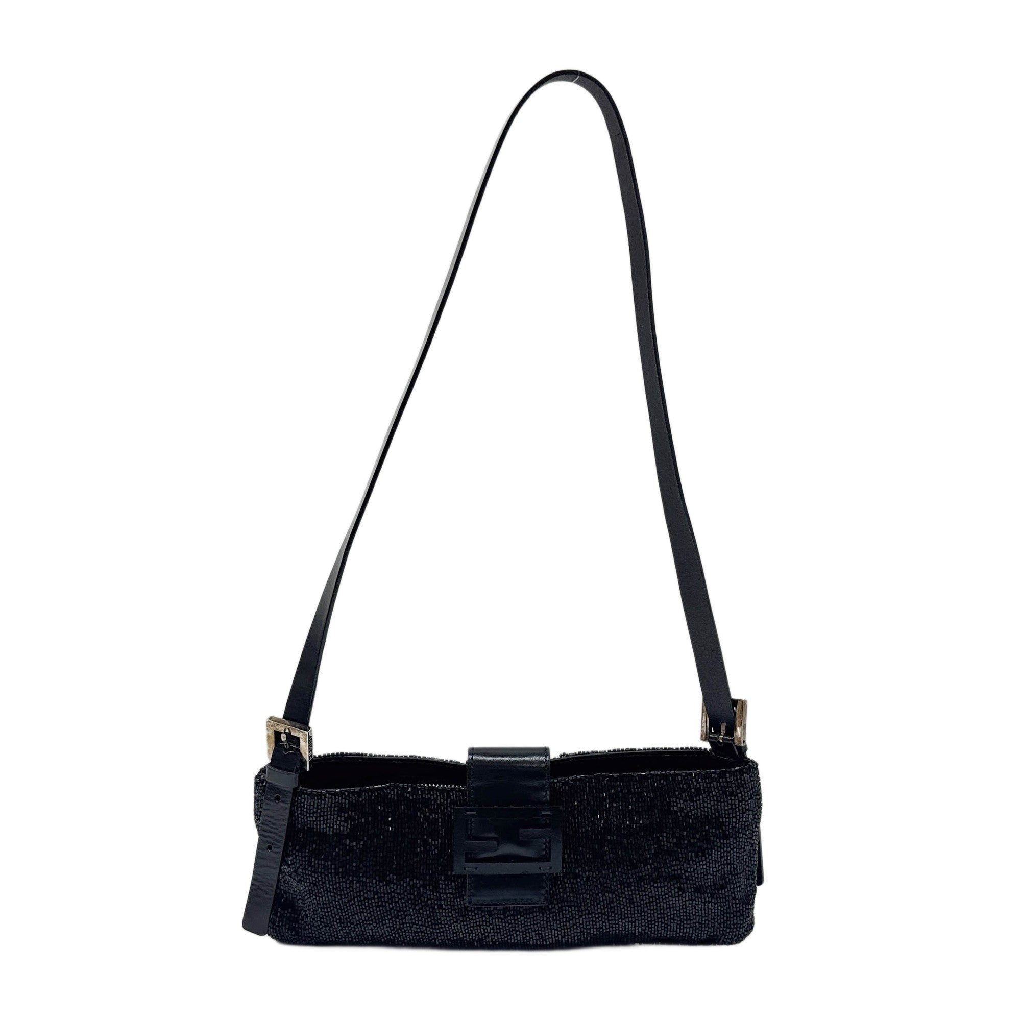 Black Beaded Shoulder Bag
