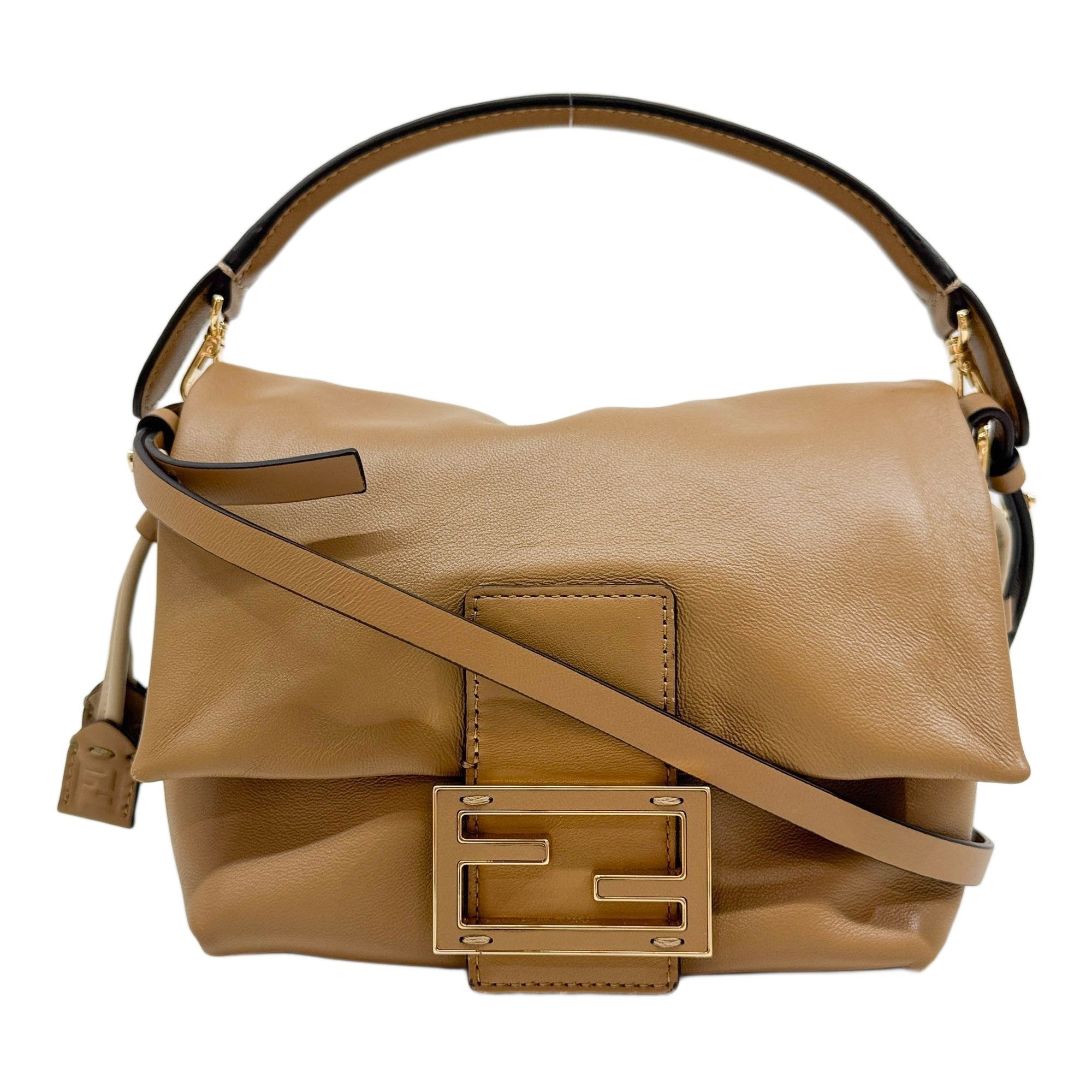 Mini Mamma Baguette Brown Leather Two Way Bag