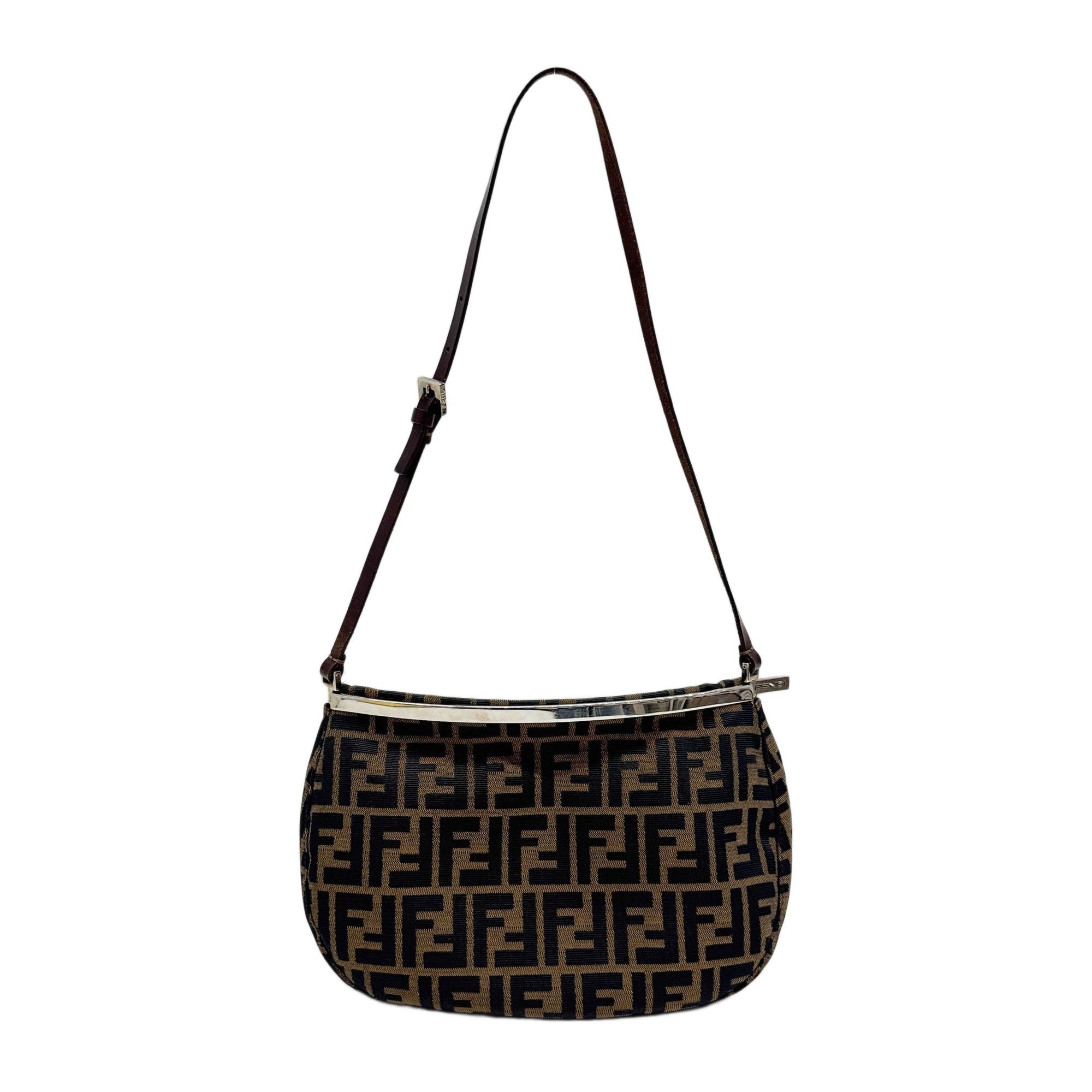 Brown Zucca Canvas Shoulder Bag