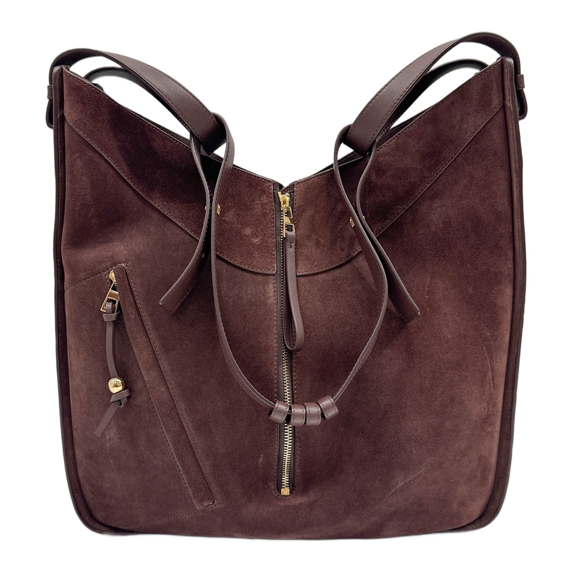 Brown Suede Crossbody Bag