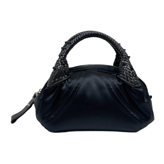 Spy Black Satin Hand Bag