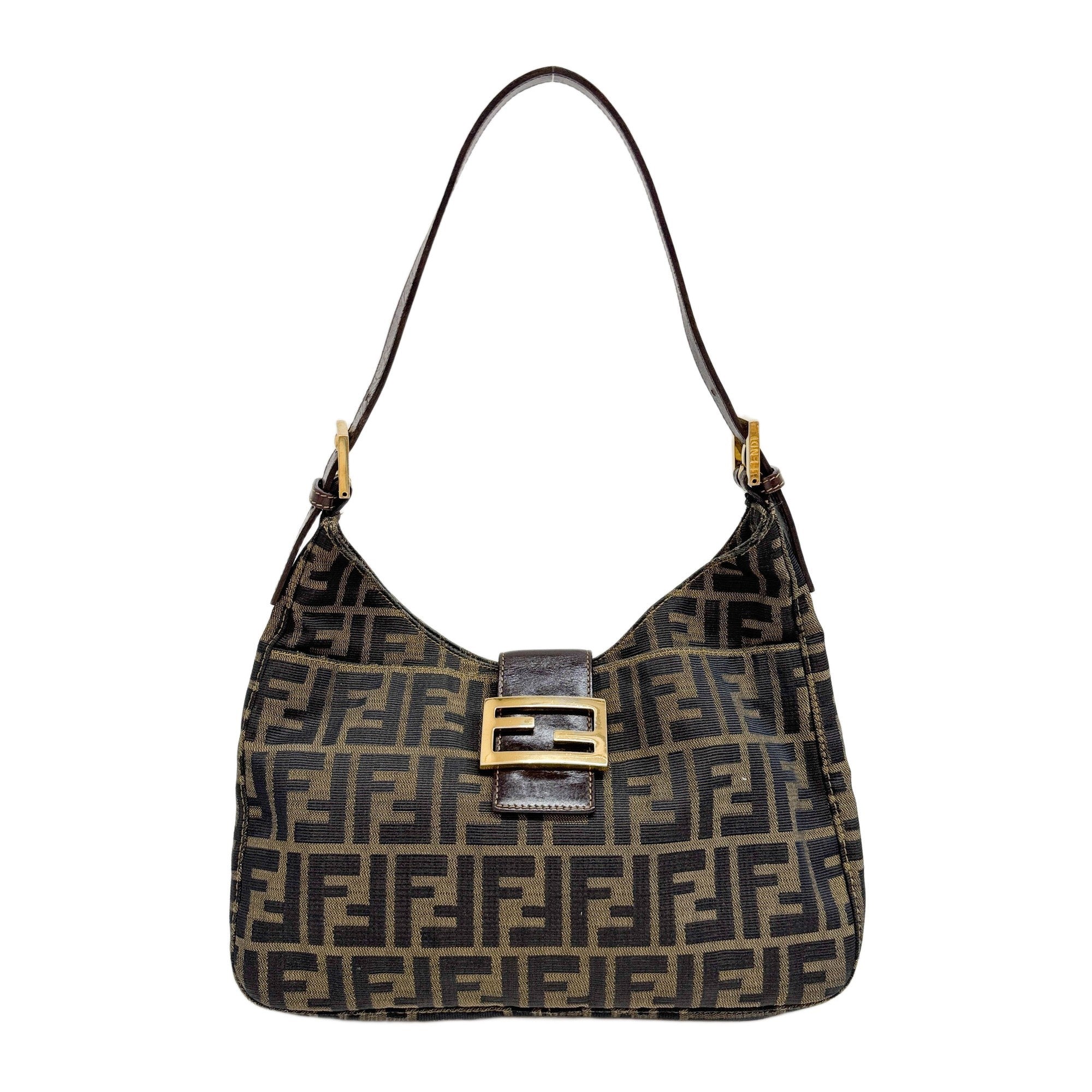 Brown Zucca Canvas Shoulder Bag