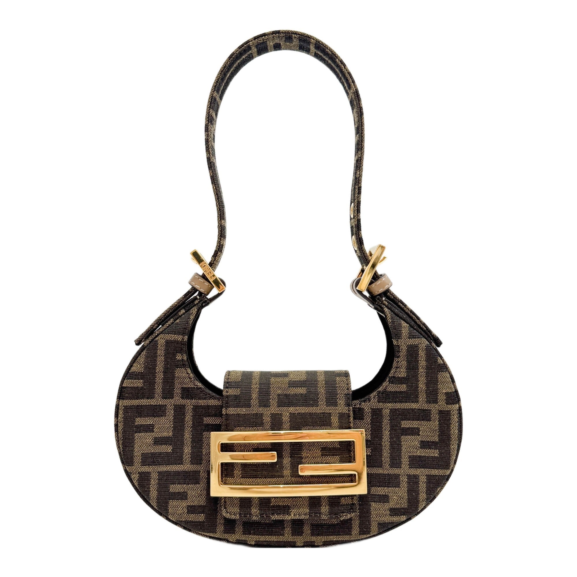 Cookie Brown Zucca Canvas Hand Bag
