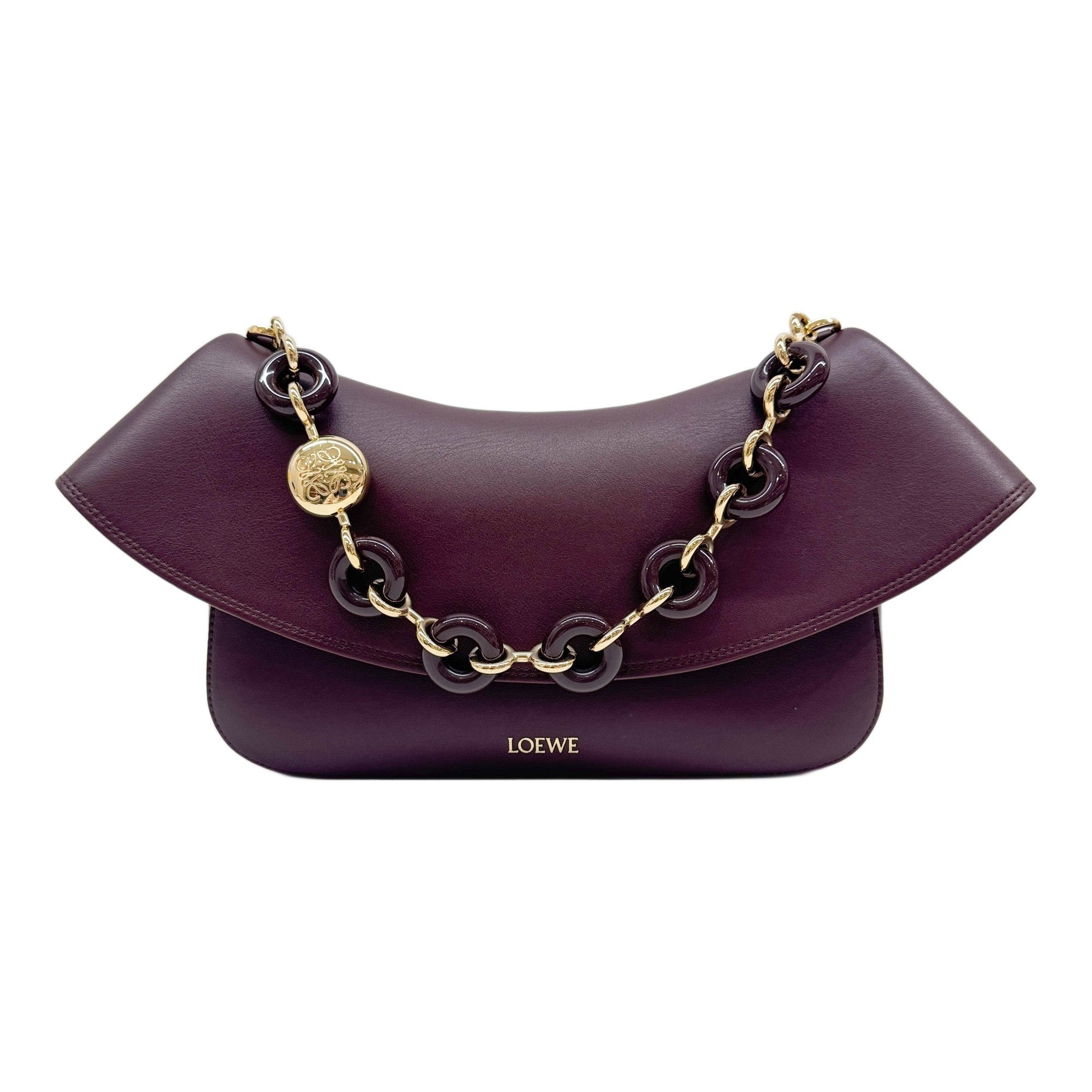 Ola Burgundy Leather Shoulder Bag
