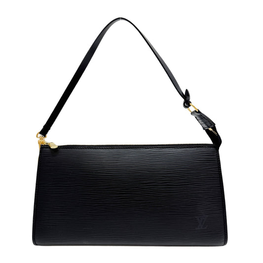 Epi Black Pochette Accessoire Bag