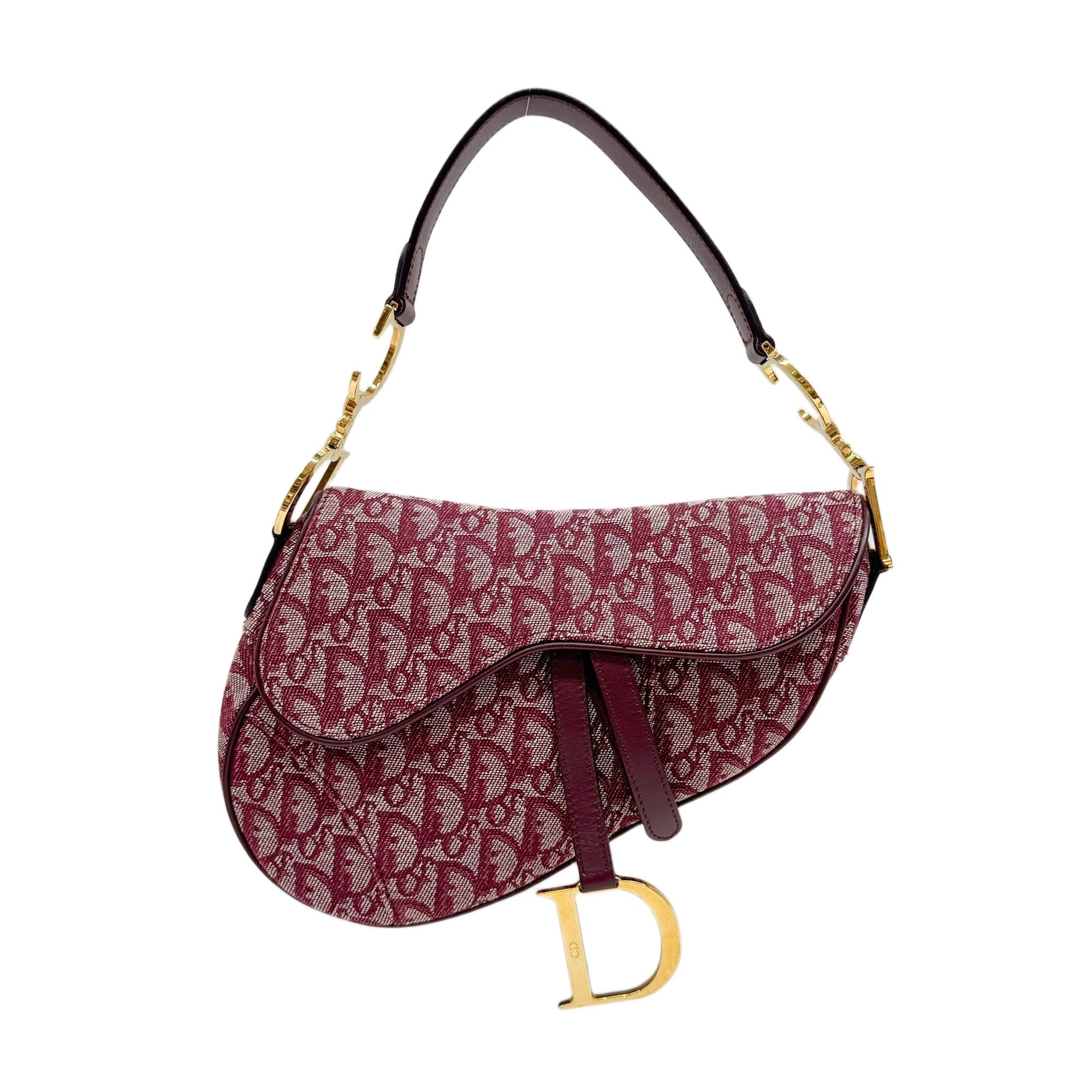 Saddle Bordeaux Red Trotter Canvas Shoulder Bag