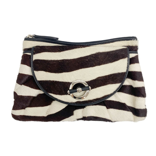 Animal Print Pony Hair Clutch Bag
