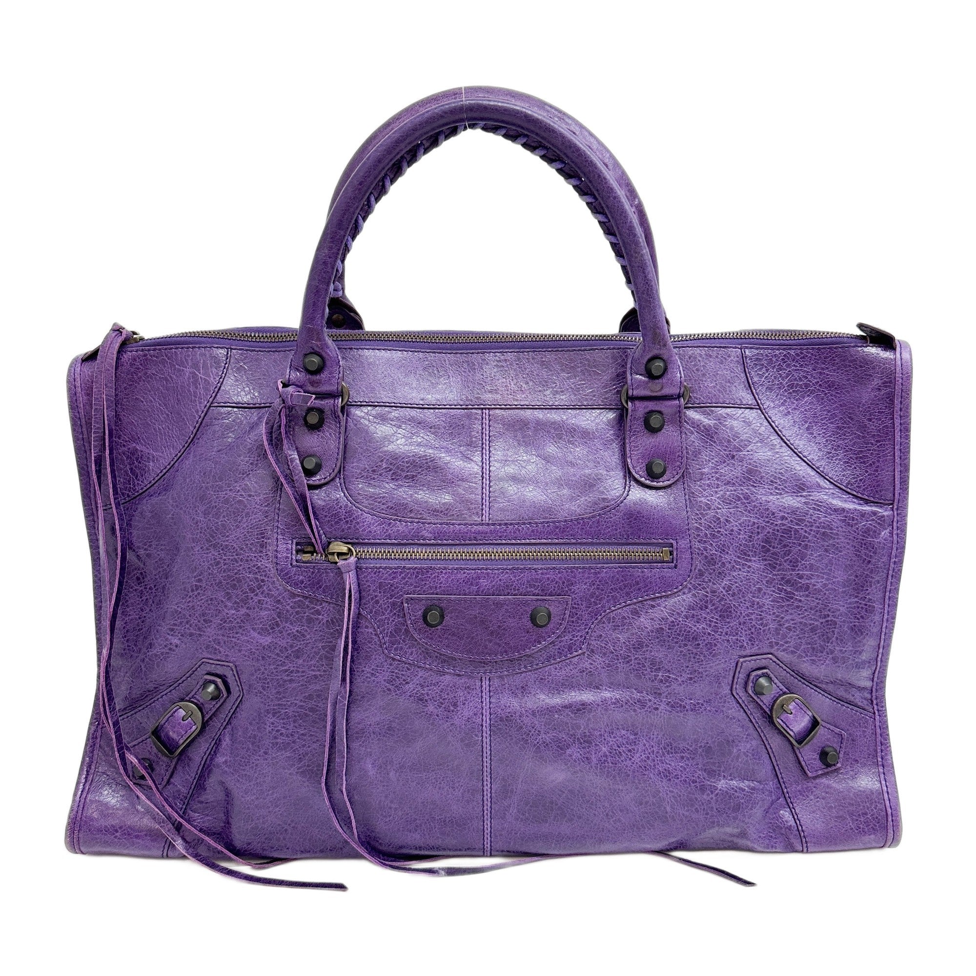 The Work Purple Handle Bag