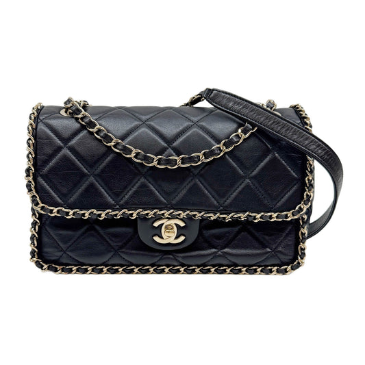 Classic Flap 2020 Matelasse Black Leather Shoulder Bag
