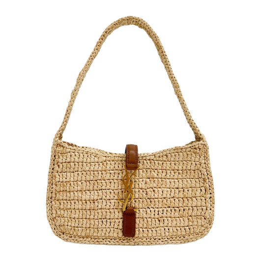 Le 5 a 7 Beige Raffia Hand Bag