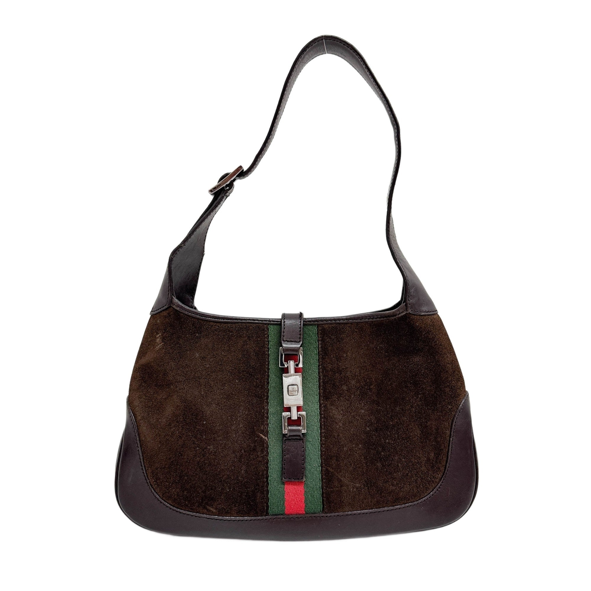 Mini Jackie Ophidia Brown Suede Shoulder Bag