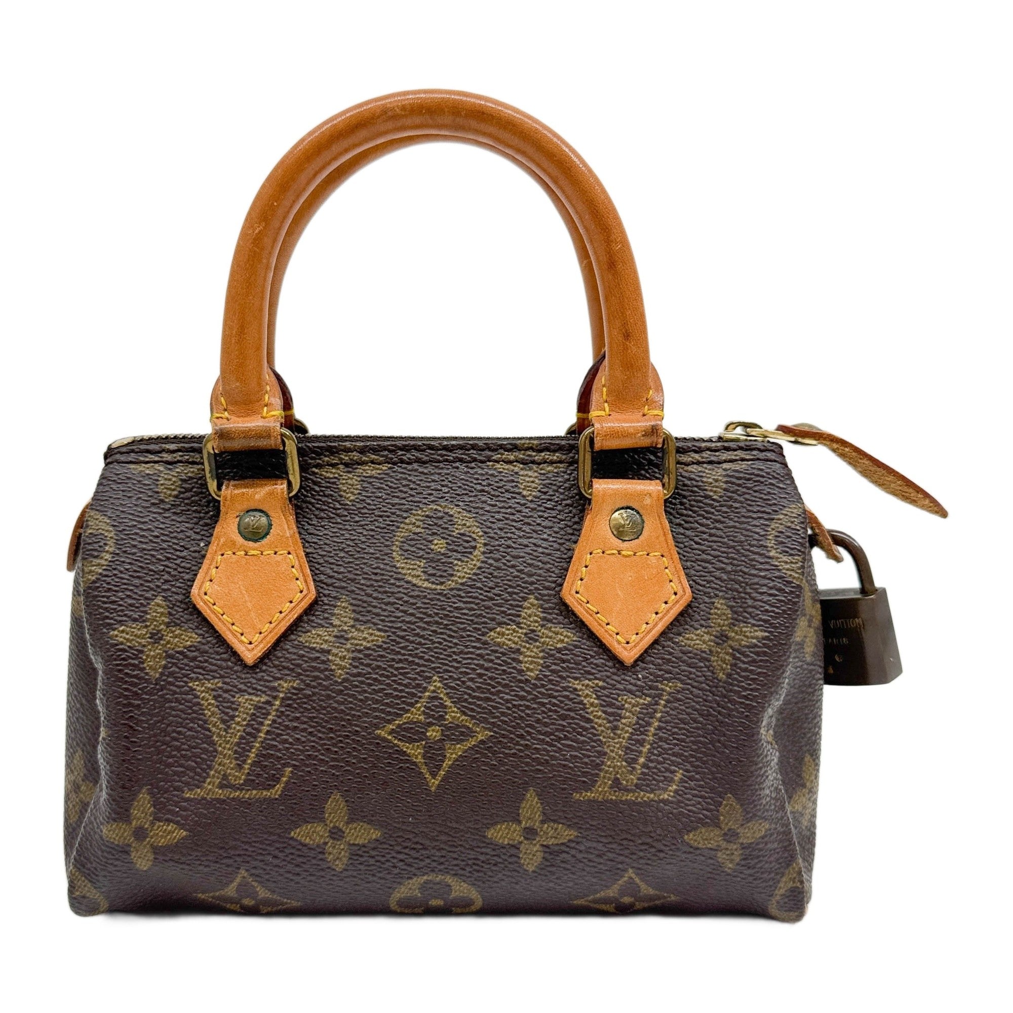 Mini Speedy Brown Monogram Canvas Handle Bag