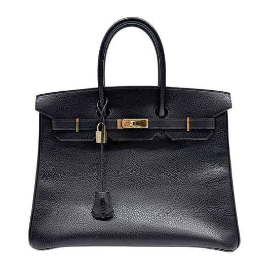 Birkin 35 1996 Black Togo Leather Handle Bag