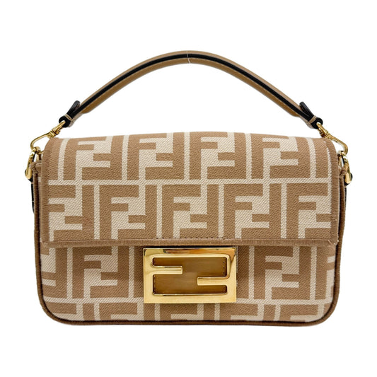 Mini Baguette Zucca Tan Canvas Two Way Bag